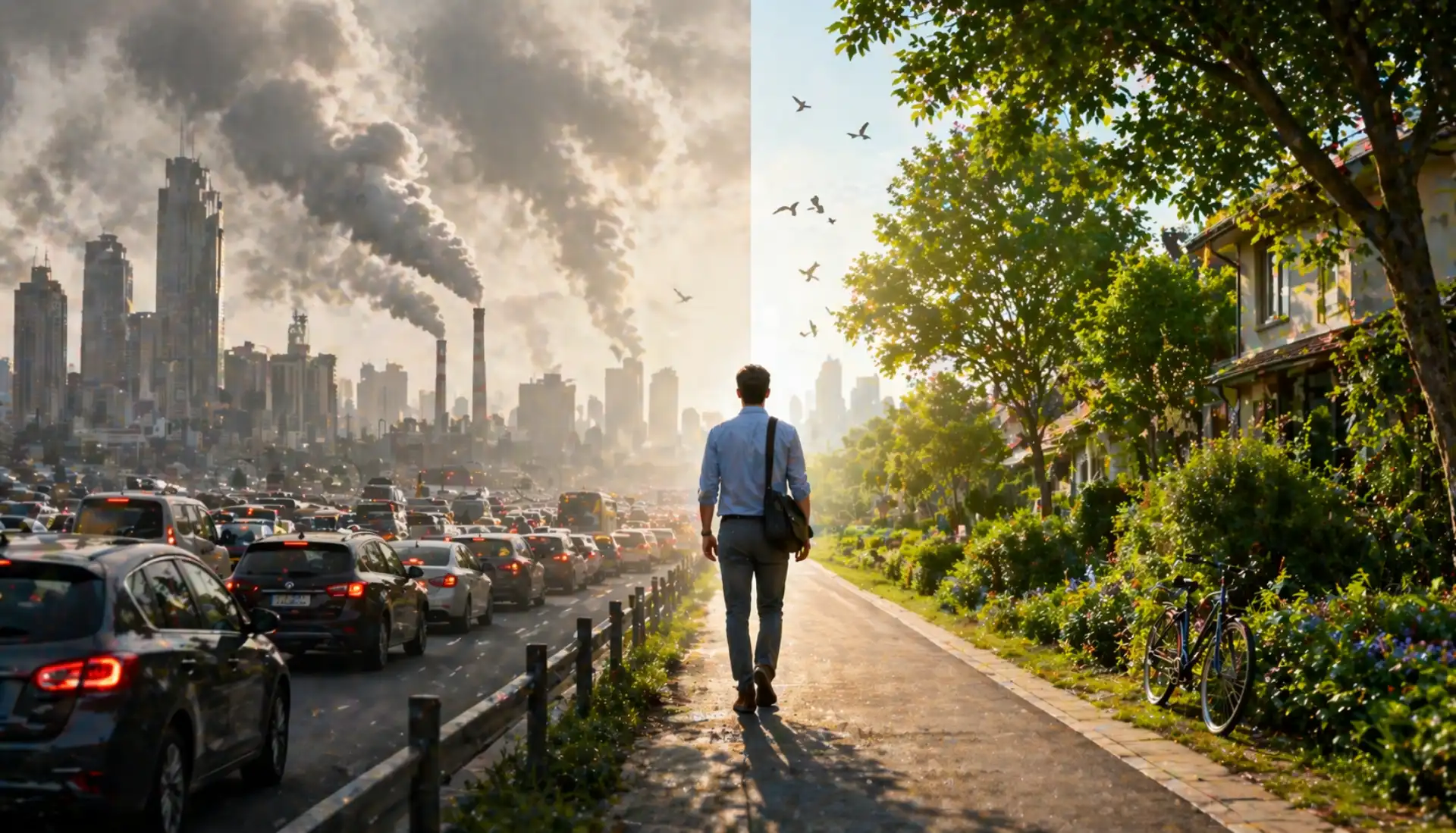 trabalho híbrido emissões de carbono