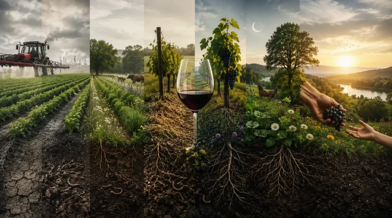 Do solo ao copo: como a agricultura convencional, biológica, biodinâmica e regenerativa moldam o que bebemos e o que herdamos