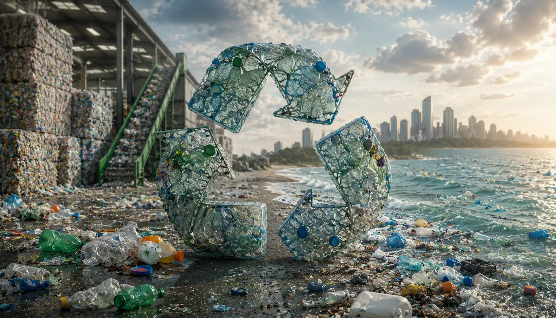 O paradoxo do plástico reciclado: quando reciclar não chega