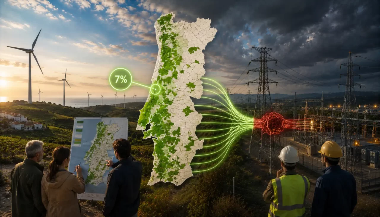 Mapa Verde em consulta pública: 7% do território português pode acelerar renováveis, mas o verdadeiro obstáculo está na rede elétrica